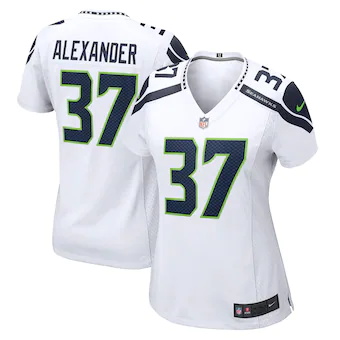 womens nike shaun alexander white seattle seahawks retired 